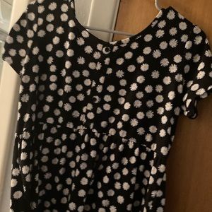 Black sunflower mini dress